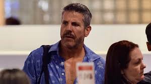 The Golden Bachelor’s Barry ‘Bear’ Myrden and host Samantha Armytage appear to dodge cameras at S…