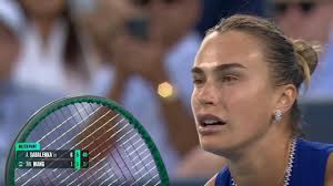 Sabalenka overpowers Wang Xinyu in Cincinnati to join elite group with 50th WTA 1000 win as world…