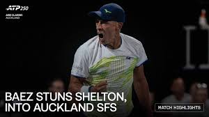 Highlights: Baez shocks Shelton in rain-affected Auckland 2026 QF clash | Auckland R2 previews an…