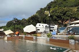 Several people missing, screams heard as slip hits tents and campervans at Mount Maunganui | Maua…