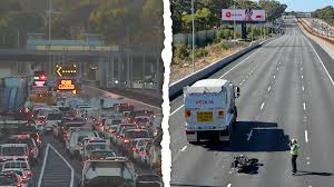 Motorbike rider dies after colliding with rubbish truck on Mitchell Freeway in Greenwood on Tuesd…