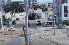 CCTV video shows the moment an Iran missile hit central Israel | Iranian missile strikes central …