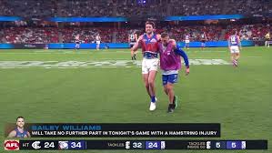 Hard-running Dog ruled out with a hamstring injury | Western Bulldogs player limps off after hams…