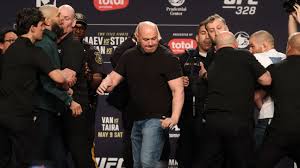 Khamzat Chimaev kicks Sean Strickland ahead of UFC 328 fight | ‘I’m a sociopath’… Dana Whit…