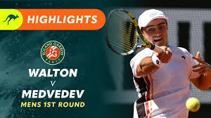 Watch Roland Garros – French Open Tennis – Season 2026 – Round 1: Walton v Medvedev | Match Highl…