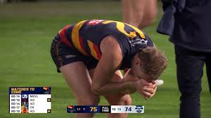 Dawson overcome with emotion in raw post-match scenes | Crows hold off Cats in thriller for stunn…