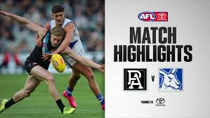 Highlights: Port Adelaide v North Melbourne | Fast-finishing Power down Kangaroos, keep slim wild…