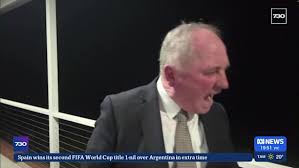 ‘Sit down!’ Barnaby Joyce went on ABC’s flagship current affairs show … and barked at a d…